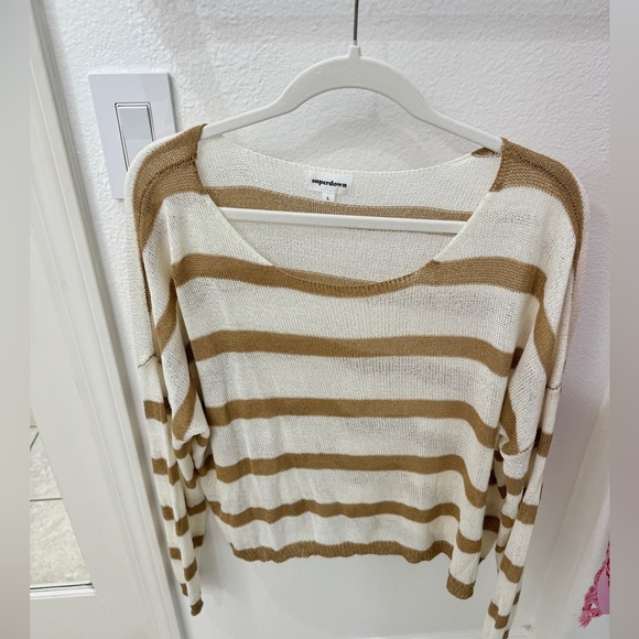 NEW Superdown Striped Sweater BROWN - Picture 5 of 9